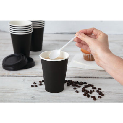 GF041 Fiesta Recyclable koffiebekers enkelwandig zwart 23cl (50 stuks)