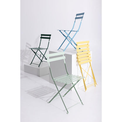 FT270 Bolero stalen klapstoelen lichtgroen (2 stuks)