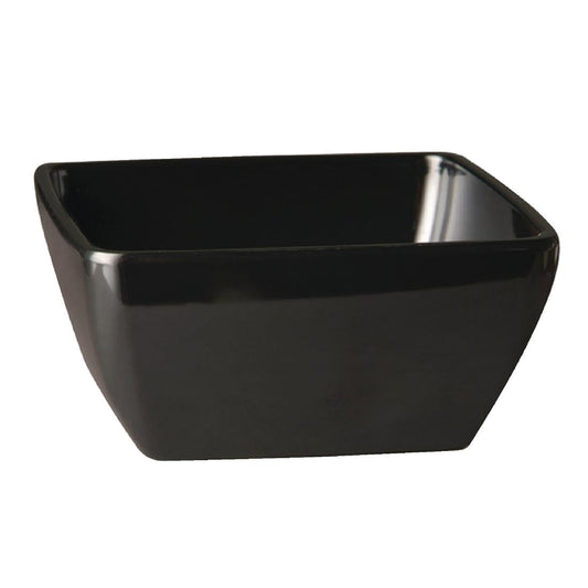 GF137 APS Pure vierkante melamine kom zwart 19x19cm