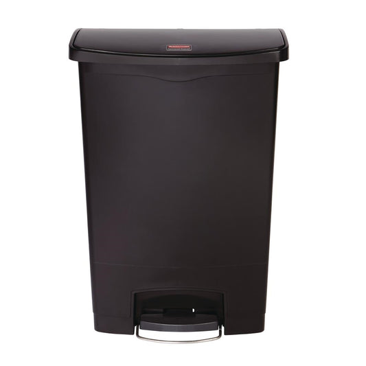 GL040 Rubbermaid Slim Jim Front Step pedaalemmer 90Ltr zwart
