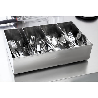 DM274 Olympia RVS bestekbak 41,5(H) x 25,5(W) x 10,5(D)cm