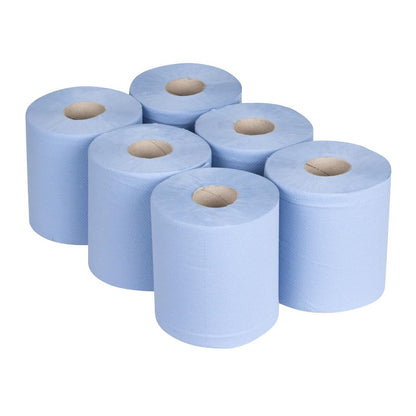 DL921 Jantex centrefeed 2-laags handdoekrollen blauw 120m (6 stuks)