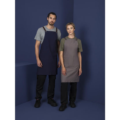 BB686 Southside Cotton canvas halterschort marineblauw
