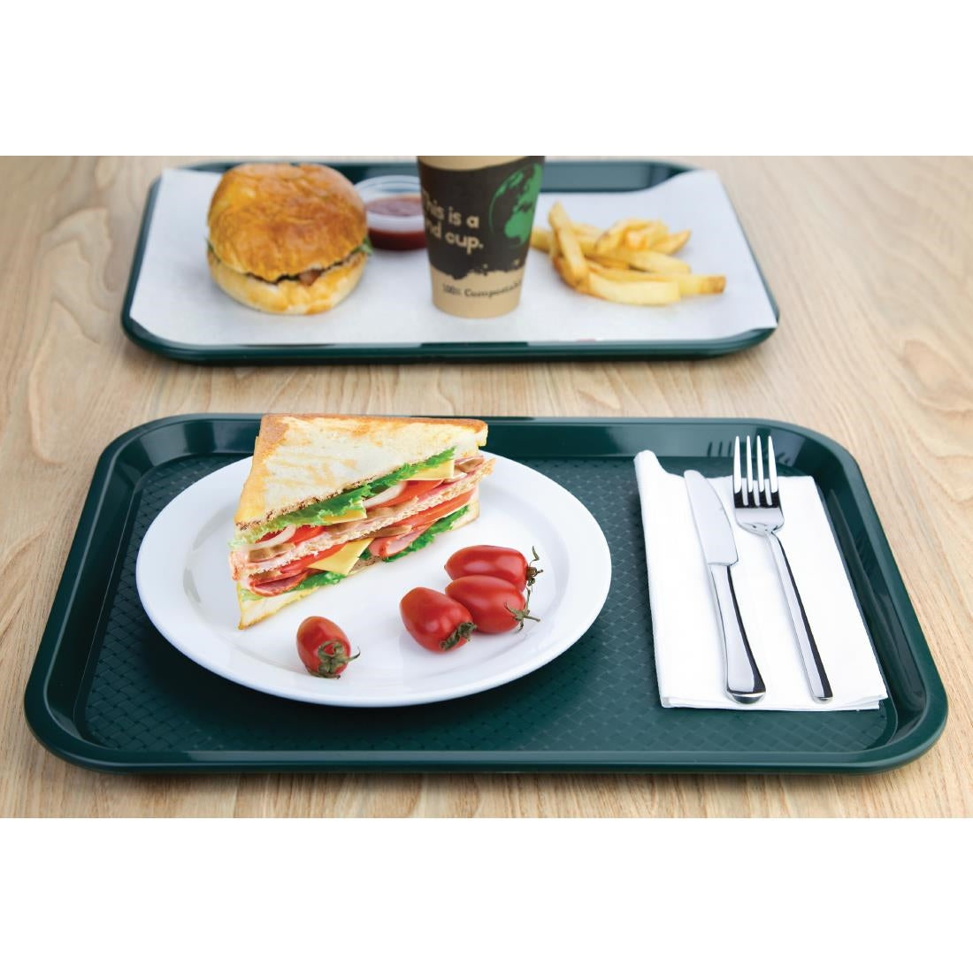 P505 Olympia Kristallon polypropyleen dienblad groen 305x415mm