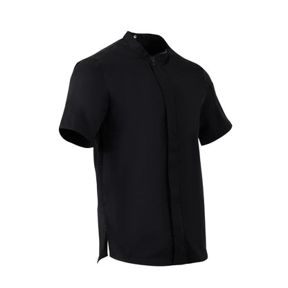 BA115-S Southside Harlem Koksbuis Met Korte Mouwen Zwart Maat S