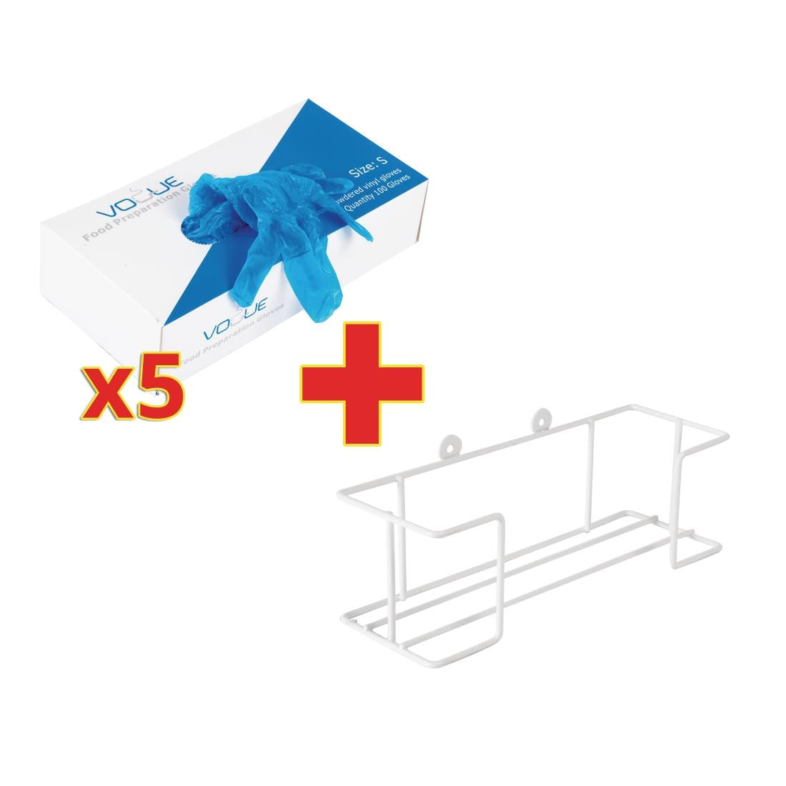 S619-M BULKVOORDEEL Vinyl handschoenen gepoederd M + GRATIS houder (500 stuks)