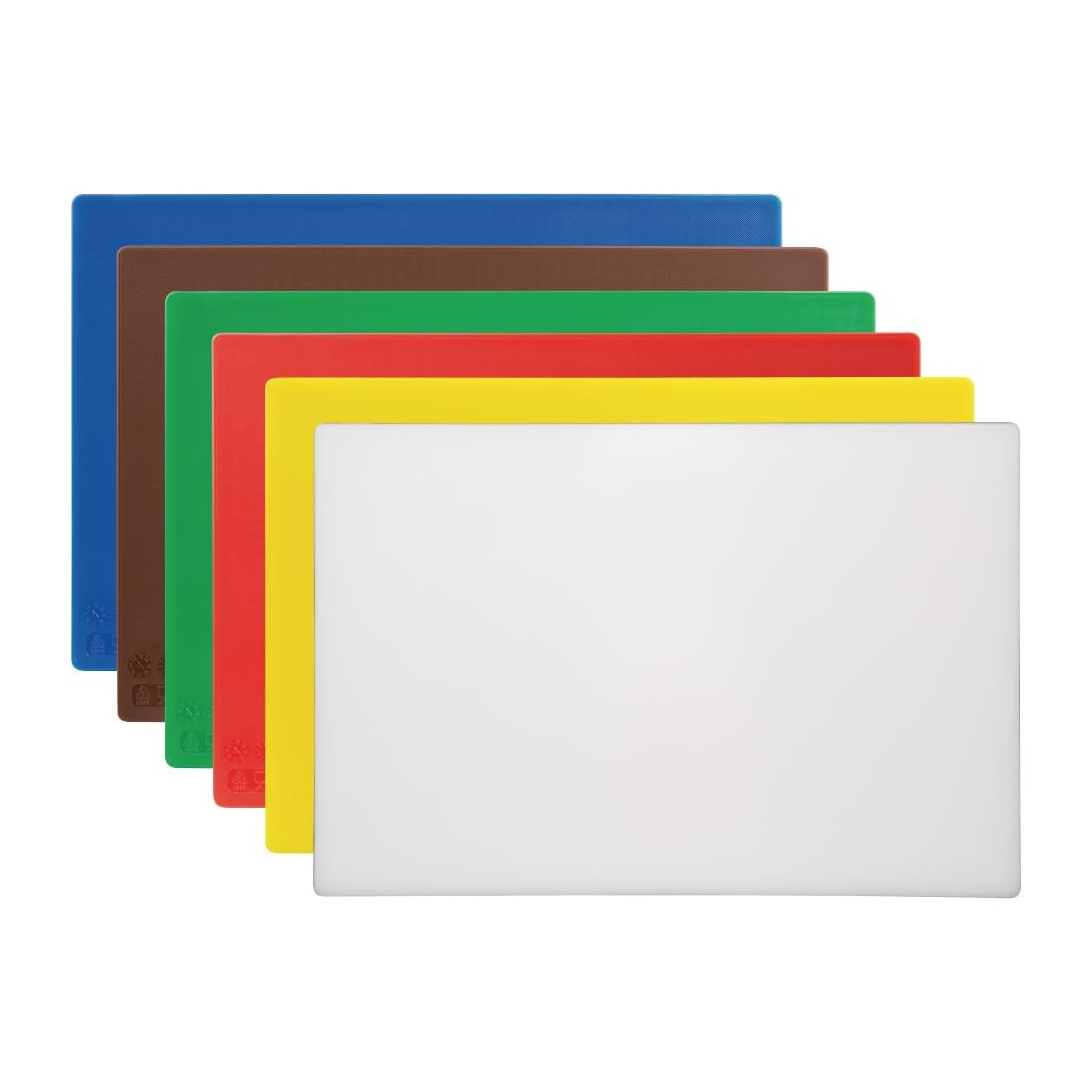HC862 Hygiplas antibacteriële HDPE snijplanken set (6 stuks)