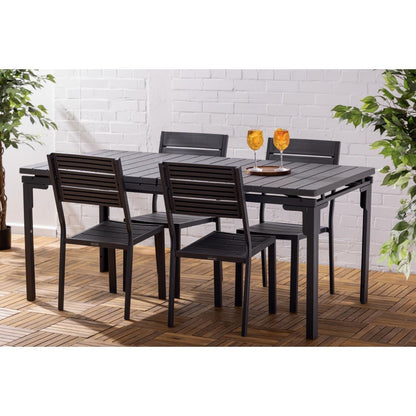 HW526 Bolero Valletta Grijs Gelat Lattenverlengbare Buiteneetkamertafel