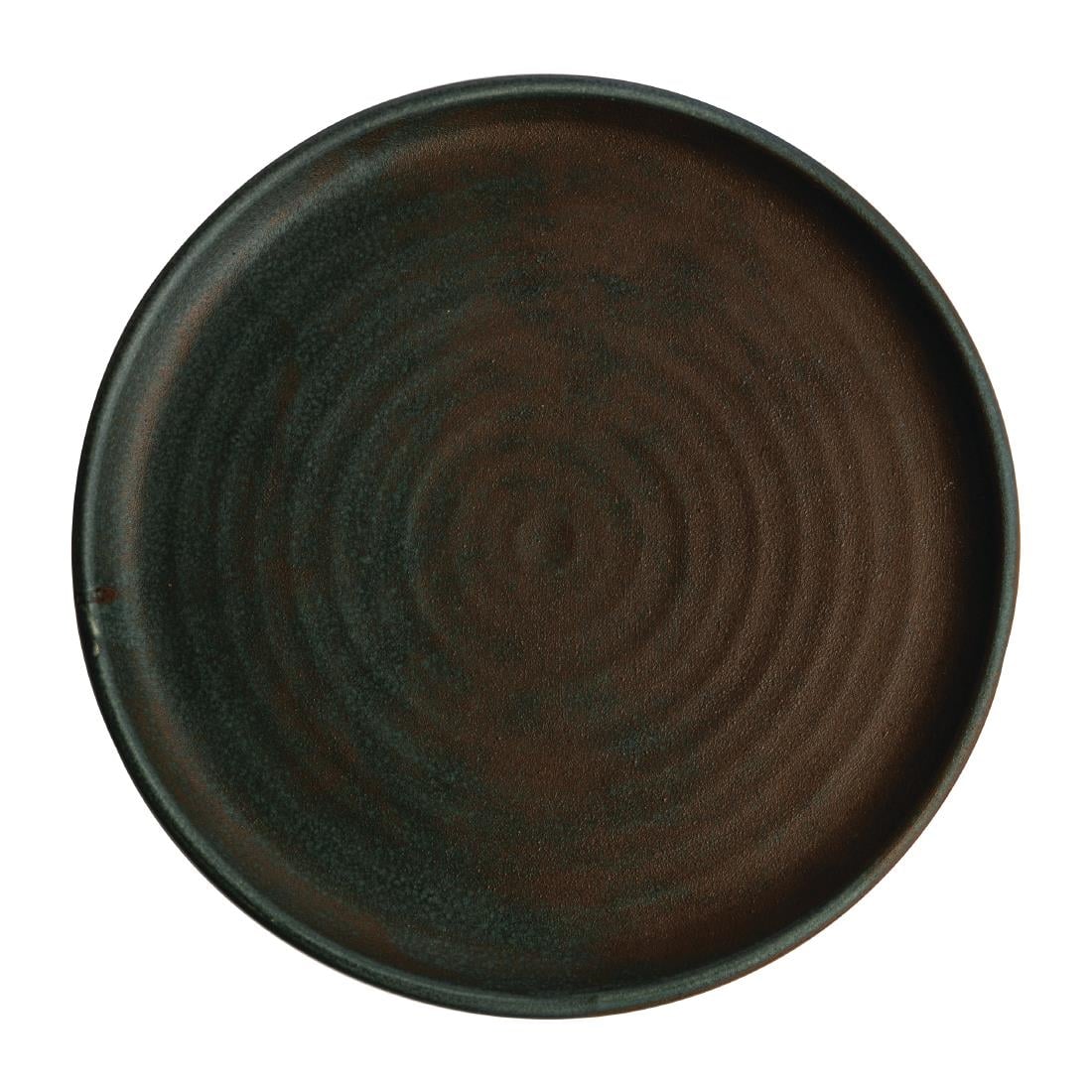 FA324 Olympia Canvas ronde borden met smalle rand groen 26,5cm (6 stuks)