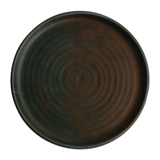 FA324 Olympia Canvas ronde borden met smalle rand groen 26,5cm (6 stuks)