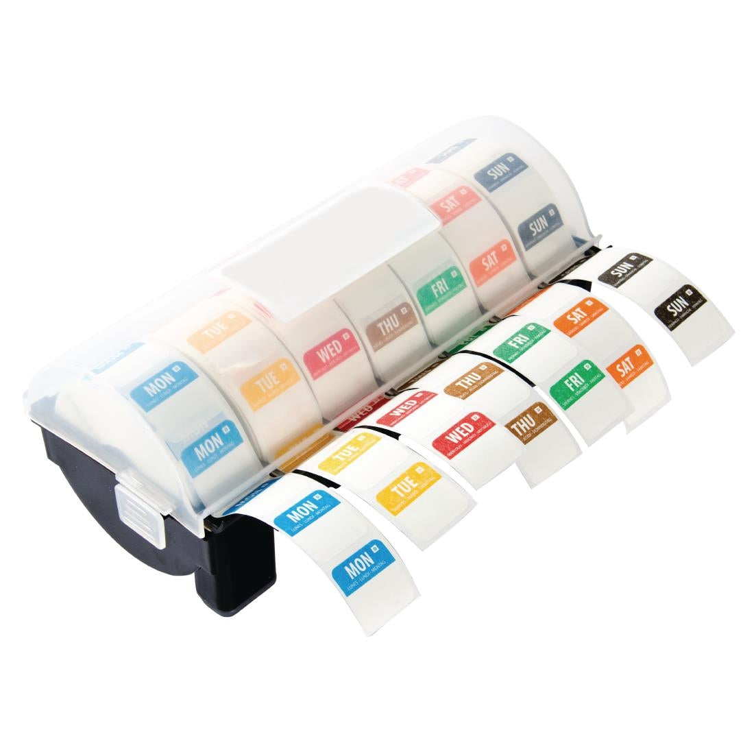 GH474 Hygiplas 2,5cm dispenser inclusief 7 rollen voedseletiketten daglabels oplosbaar