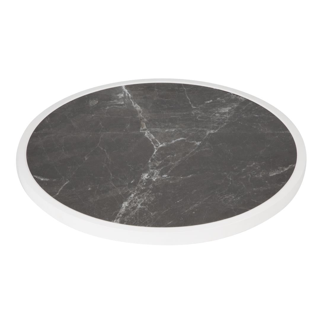 DL487 Bolero Rond Tafelblad Van Glasvezel, Donker Granieteffect, 580mm