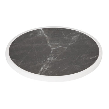 DL487 Bolero Rond Tafelblad Van Glasvezel, Donker Granieteffect, 580mm
