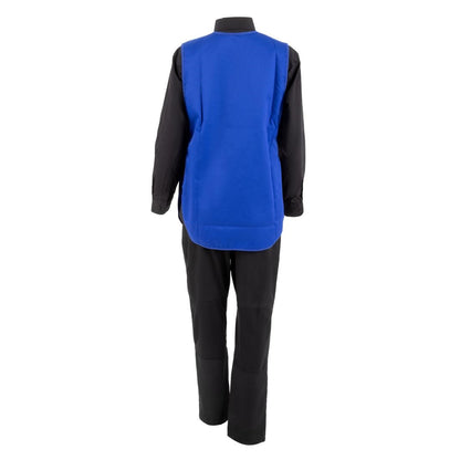 B043 Whites overgooierschort met zak royal blue