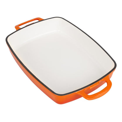GH322 Vogue rechthoekige gietijzeren ovenschaal oranje 2,8Ltr