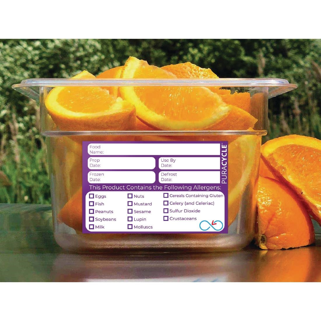 DC458 PuraCycle herbruikbare allergeenlabels (20 stuks)