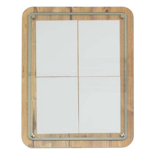CX073 Securit zwart staal wit 8xA4 informatiedisplay met paal en voet