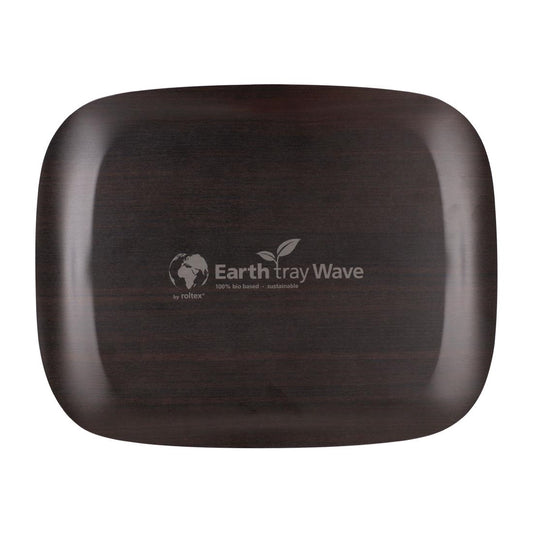 DS030 Roltex Wave dienblad donker houtnerf 46x36cm