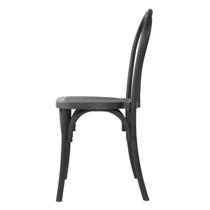 HW286 Bolero Soho Stoelen Van Buighout Stijl Hars Zwart (4 Stuks)