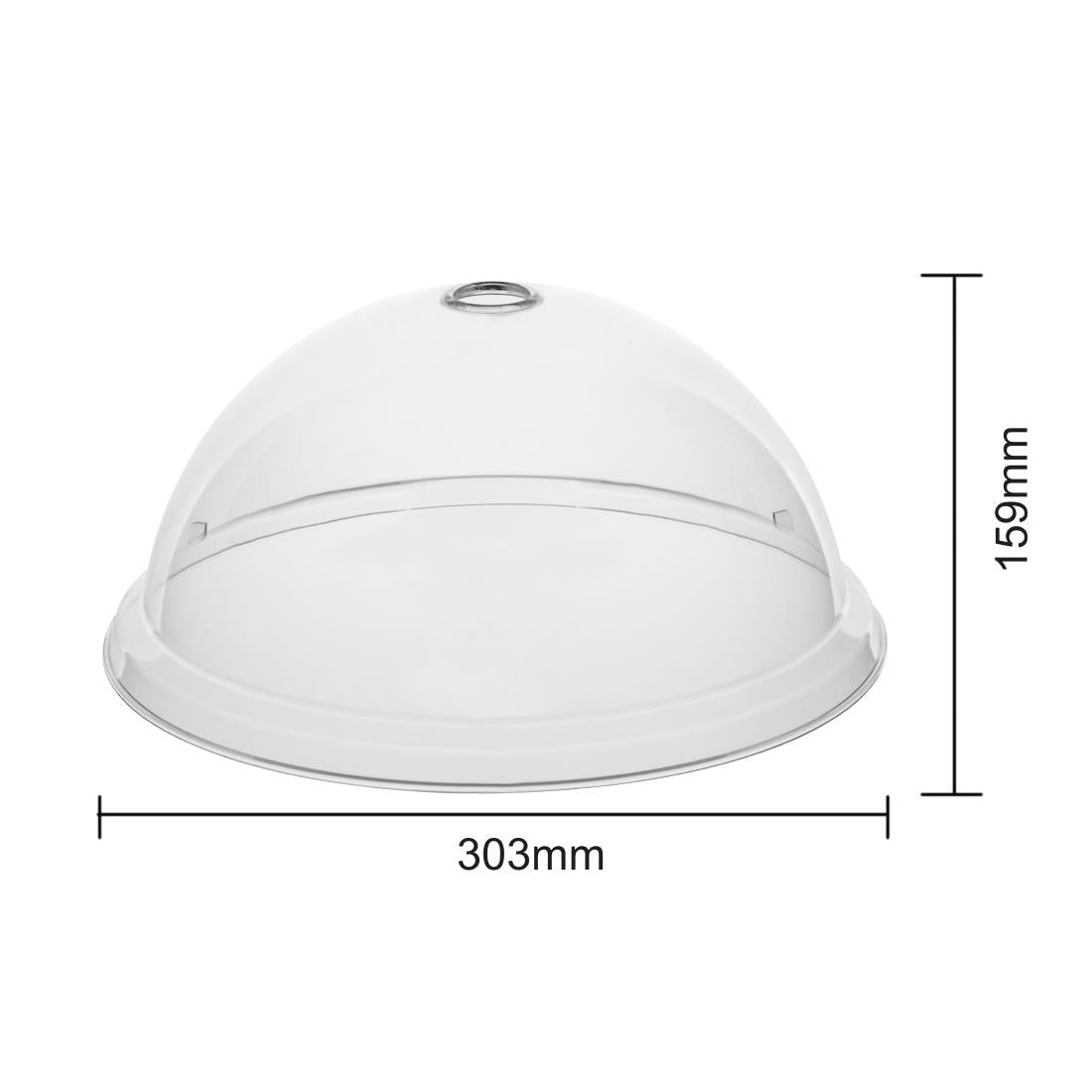 DP792 Olympia Kristallon Pc Koepelvormige Bordafdekking Rond - 303X160mm