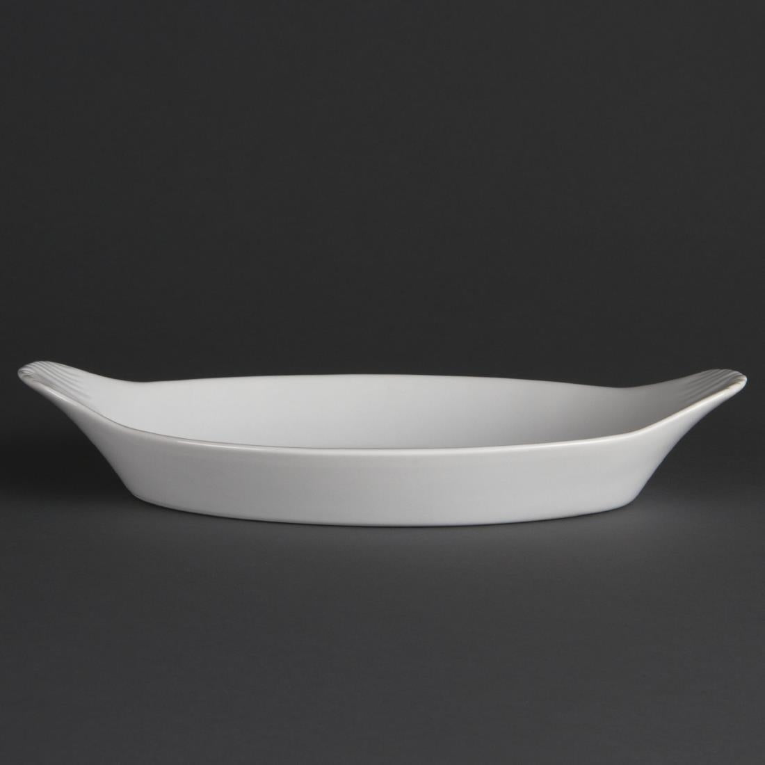 W411 Olympia Whiteware ovale gratineerschalen 29x16,6cm (6 stuks)