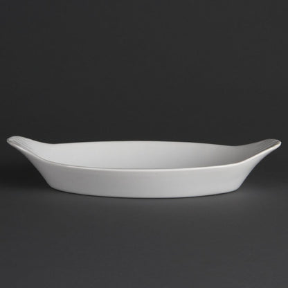 W411 Olympia Whiteware ovale gratineerschalen 29x16,6cm (6 stuks)