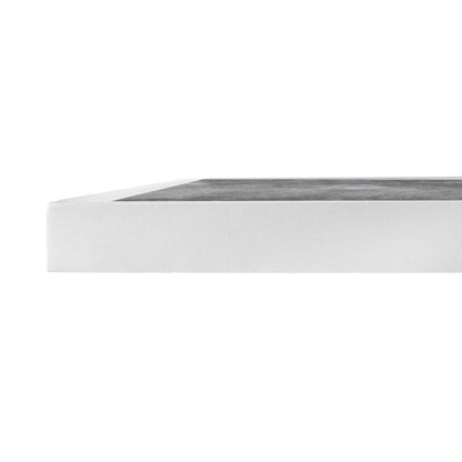 FU517 Bolero Tafelblad Van Gehard Glas Voor Buiten, Donker Steeneffect, Witte Rand - 700mm