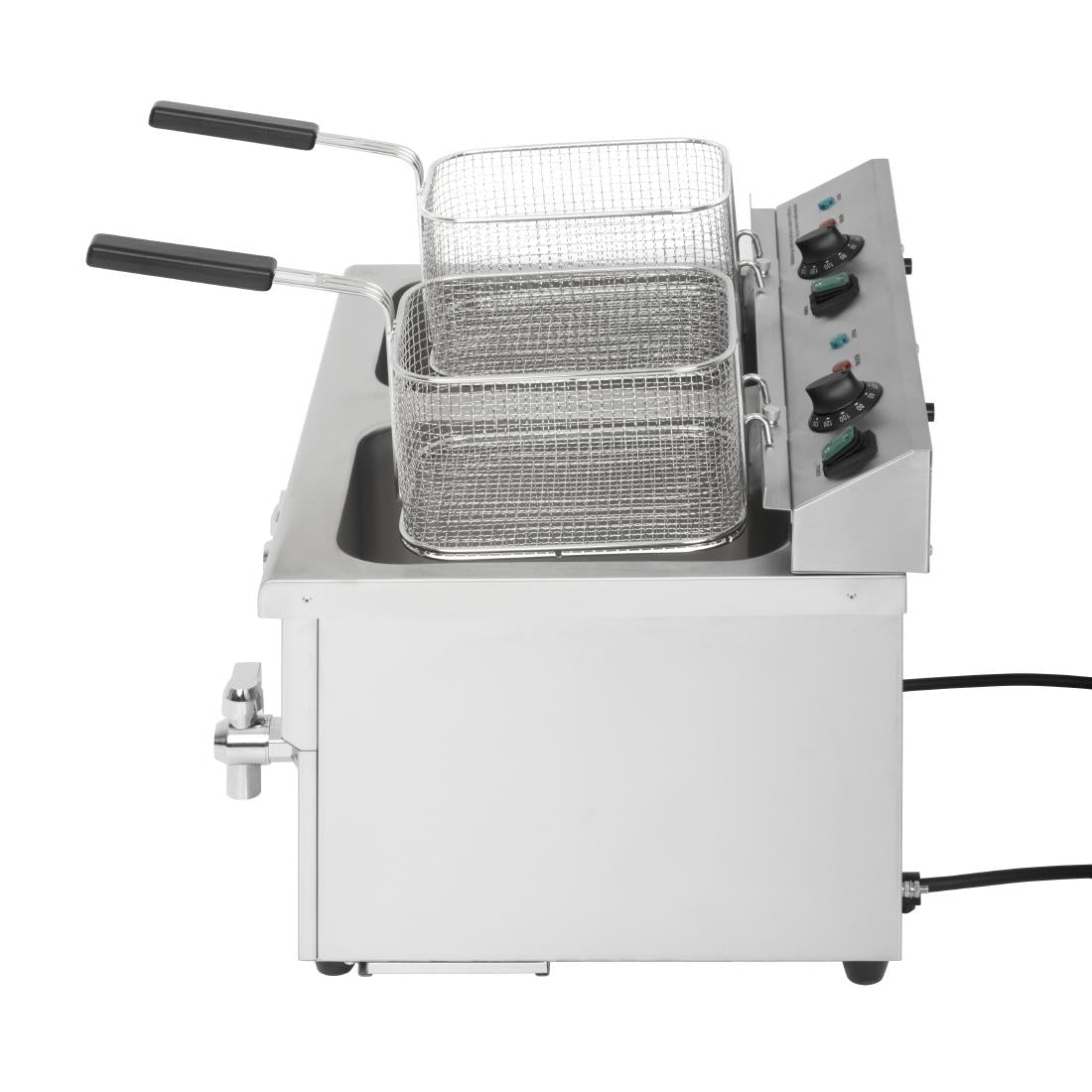 CT012 Buffalo dubbele inductie friteuse 2x 3000W