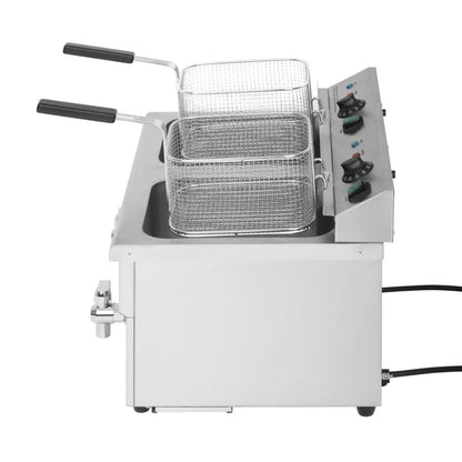 CT012 Buffalo dubbele inductie friteuse 2x 3000W