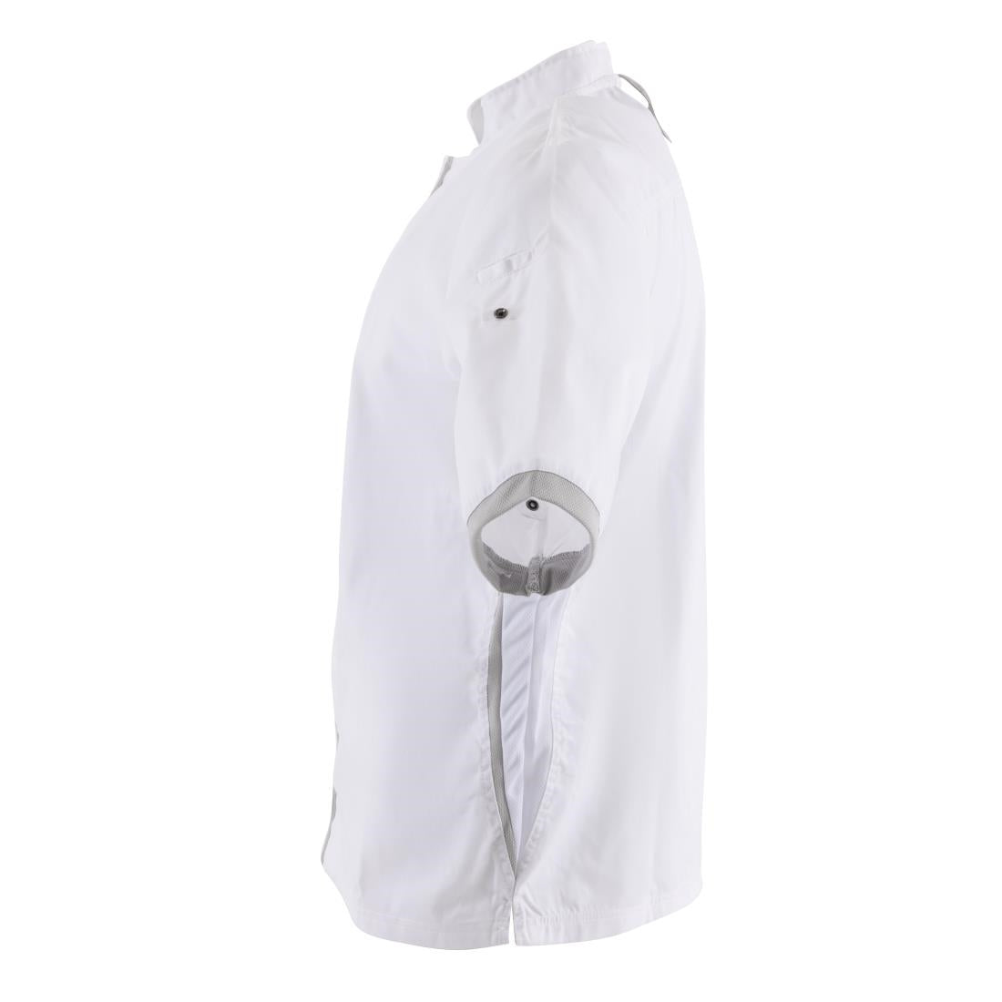 B998-XS Southside unisex koksbuis korte mouw wit XS