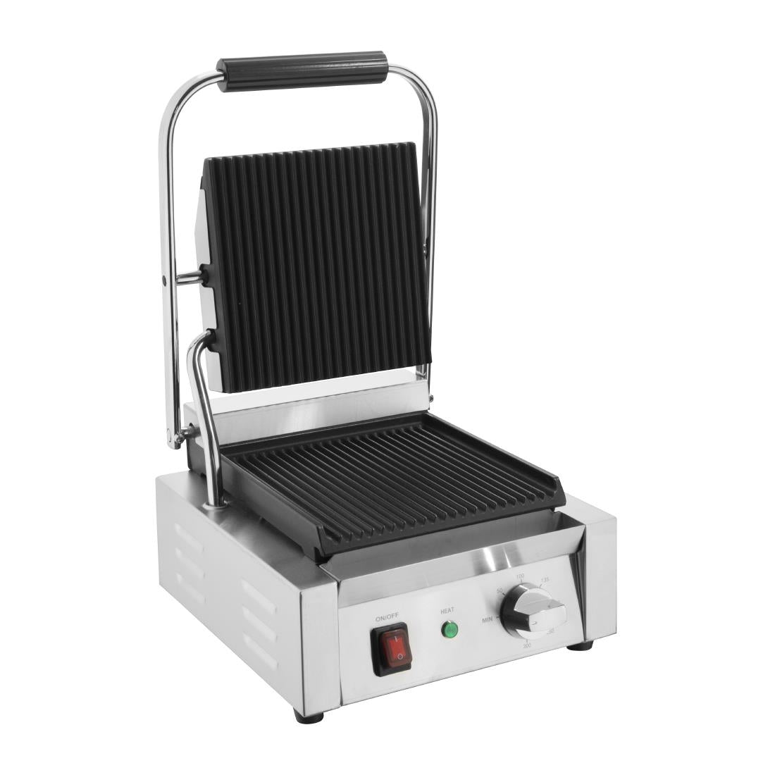 CU600 Buffalo Dubbele Contactgrill Geribbelde Platen