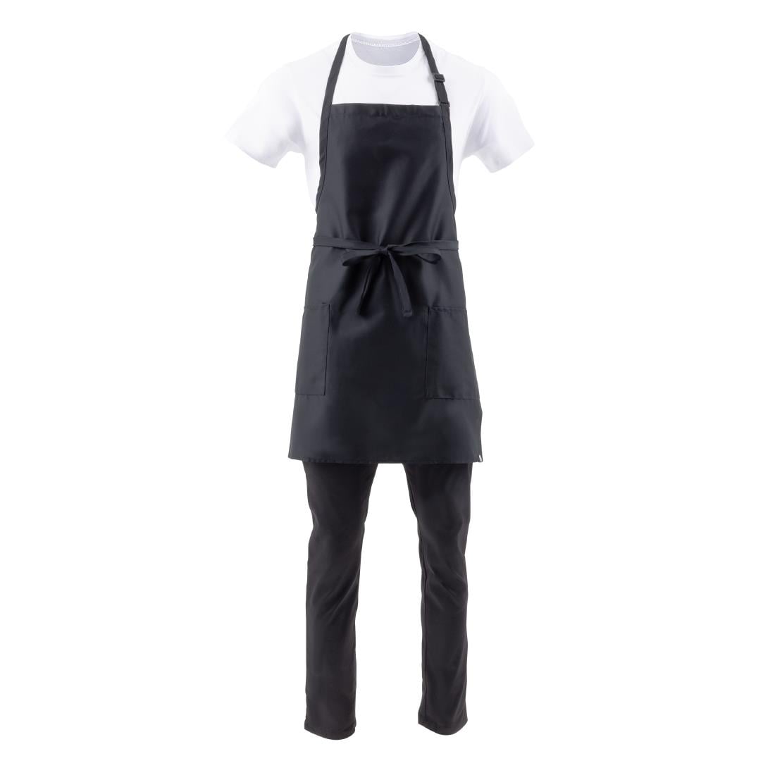 B780 Chef Works Schort Met Twee Zakken Zwart