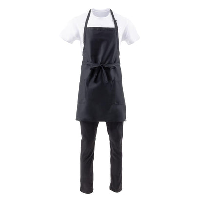 B780 Chef Works Schort Met Twee Zakken Zwart