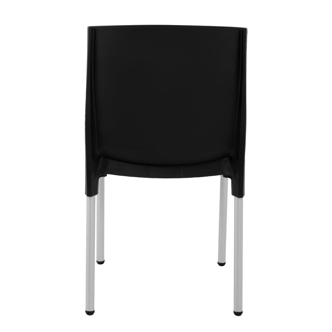 GJ976 Stapelbare bistro zijstoelen zwart (4 stuks)