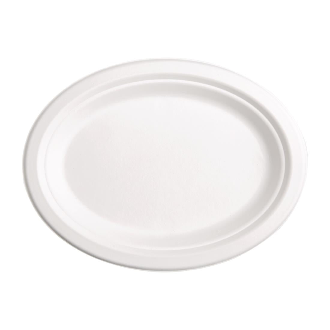 FC534 Fiesta Compostable composteerbare bagasse borden ovaal 198mm (50 stuks)