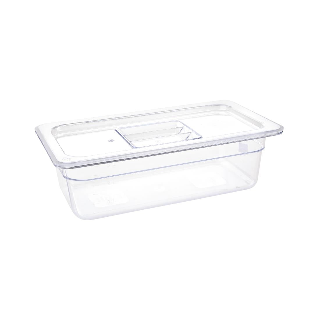 U233 Vogue polycarbonaat 1/3 gastronorm container 100mm transparant