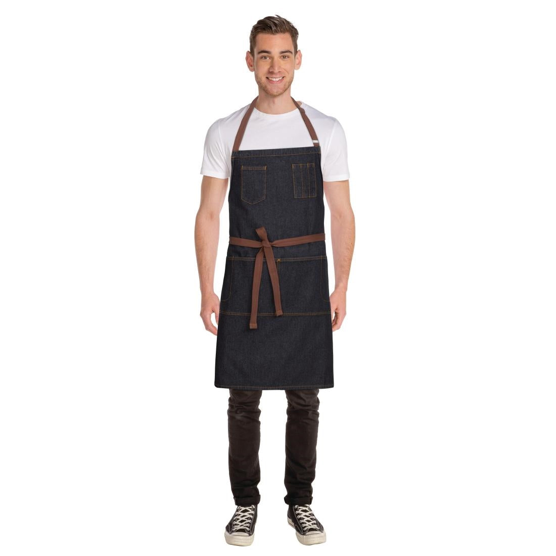 B720 Chef Works Urban Memphis halterschort zwart