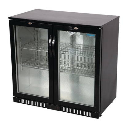 GL012 Polar G-serie 2-deurs barkoeling met klapdeuren zwart 198L
