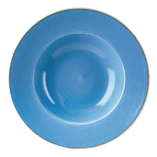 DF782 Churchill Stonecast Cornflower Blue Kom Met Brede Rand Large 27.69cm (12 stuks)