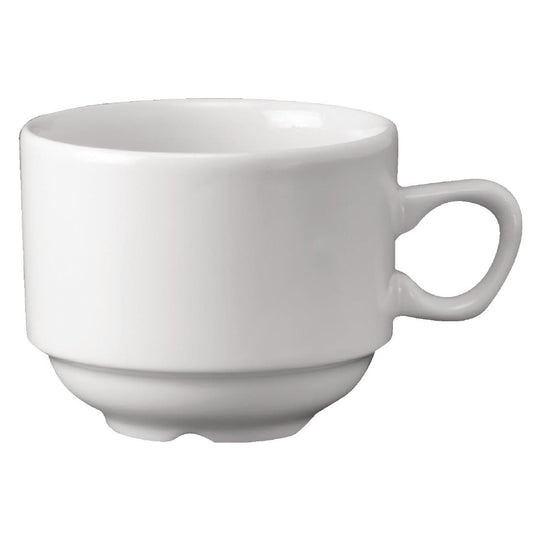 P271 Churchill Whiteware Nova stapelbare theekopjes 212ml (24 stuks)
