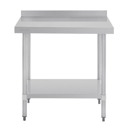 GJ506 Vogue RVS werktafel met achteropstand 90x90x70cm