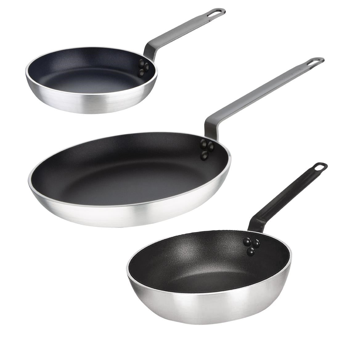 SA691 Vogue Cook Like A Pro 3-Delige Koekenpannen- En Sauteerpannenset Met Antiaanbaklaag
