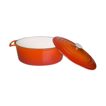 GH312 Vogue ovale inductie braadpan oranje 6Ltr