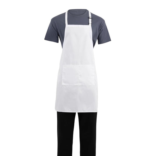 A923 Chef Works halterschort wit