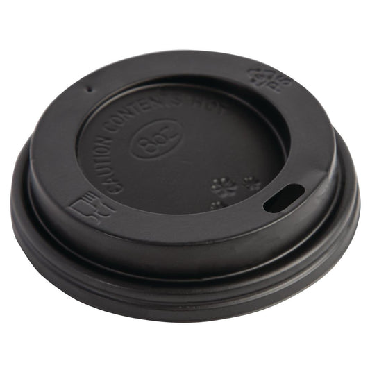 CW715 Fiesta Recyclable deksel zwart voor Fiesta Recyclable 225ml koffiebekers (50 stuks)