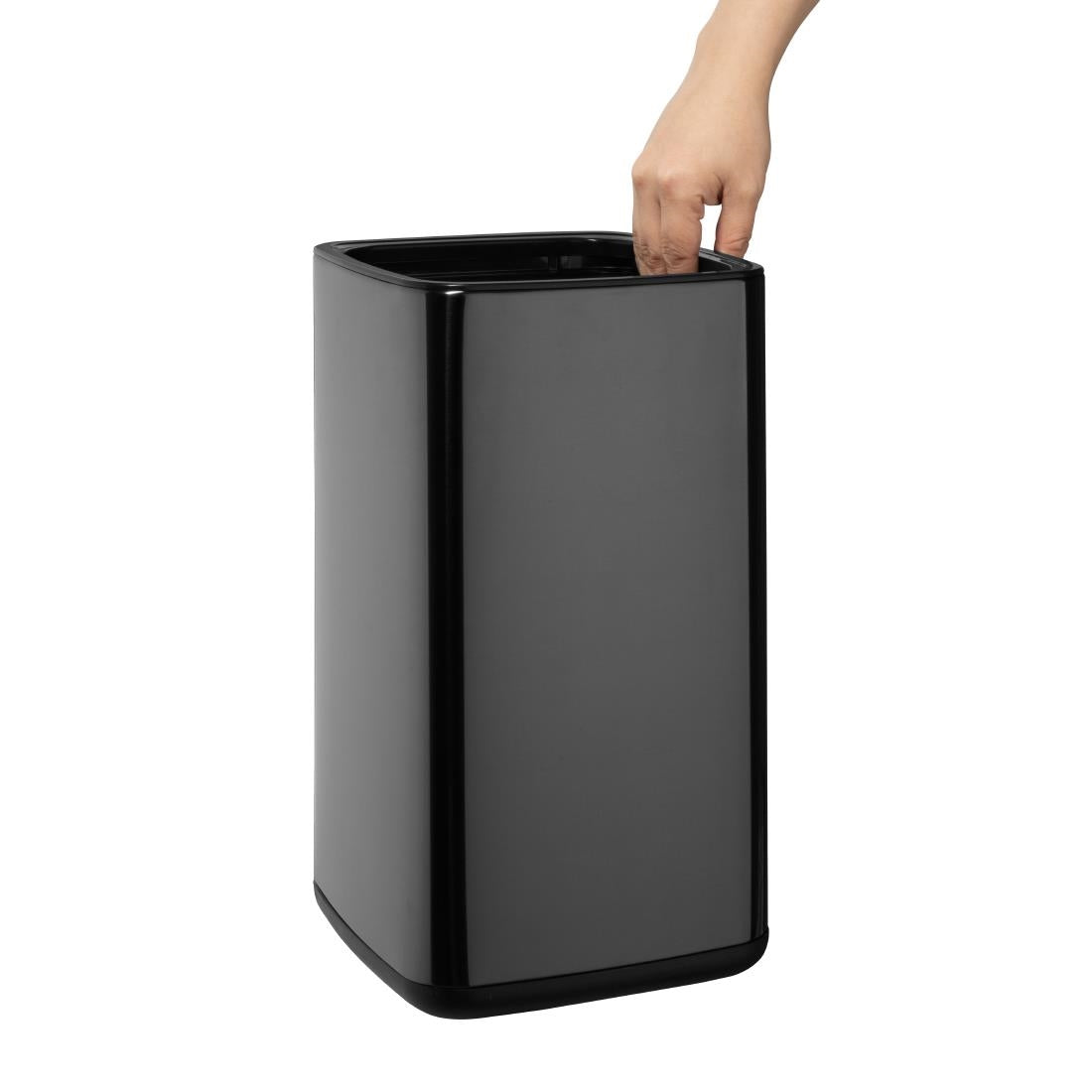 HX260 Bolero Vierkante Afvalbak Titanium Zwart 10Ltr
