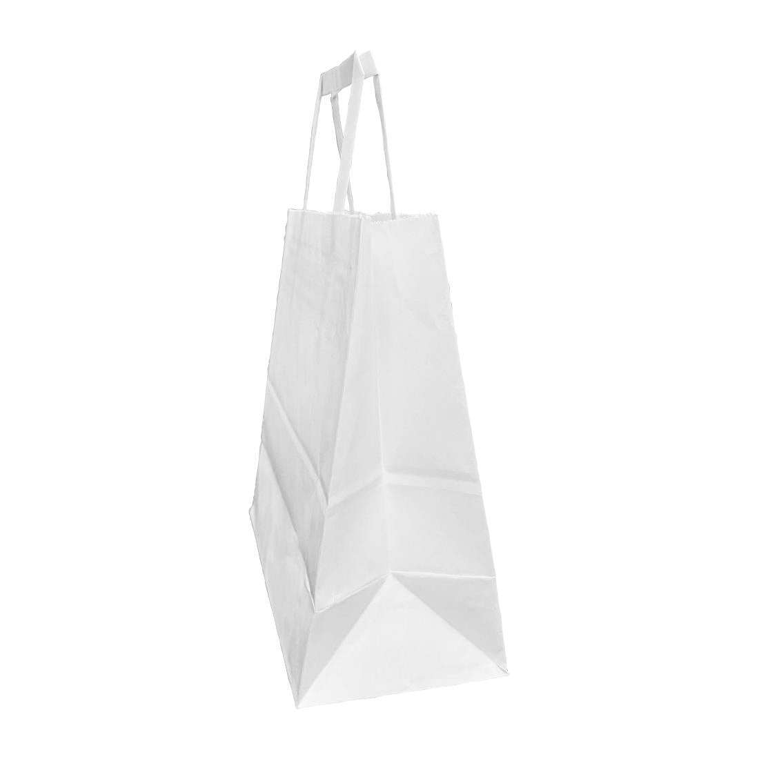 JA347 Fiesta recyclebare platte witte papieren zakken (medium, 250 stuks)