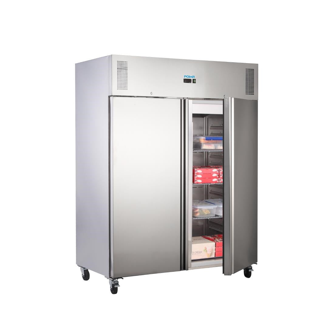 UA053 Polar U-Serie dubbele staande vriezer met dubbele deur 1300 liter