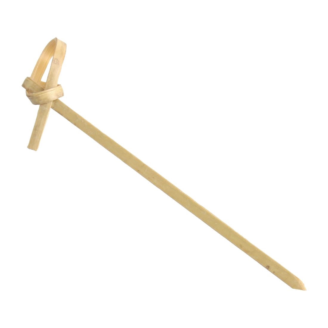 DK396 Fiesta Compostable biologisch afbreekbare bamboeprikkers met krul (100 stuks)