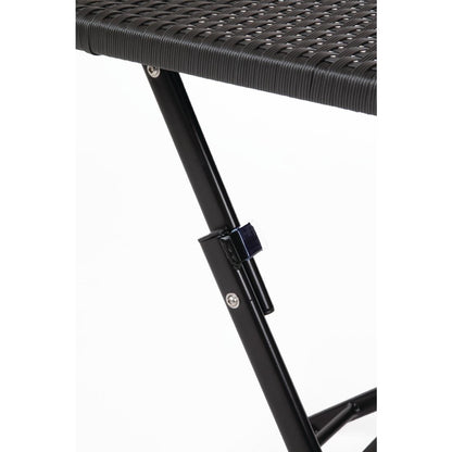 GL302 Bolero vierkante polyrotan klaptafel zwart 60cm